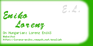 eniko lorenz business card